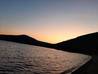 Sunset at the lake Vico