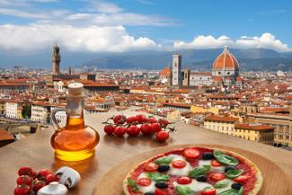 pizza, pasta, lasagna, piatti, contorno