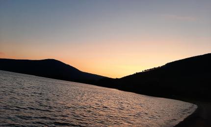 Sunset at the lake Vico